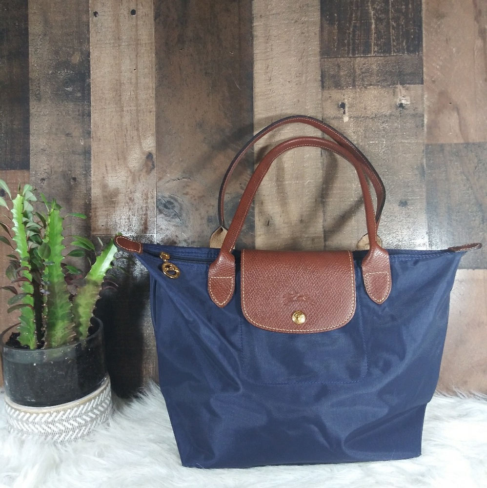 Navy Blue LongChamp Tote Small